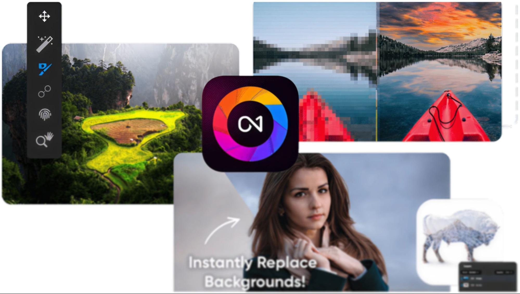 Top photo editing software for beginners featuring AI tools for sky replacement and background removal