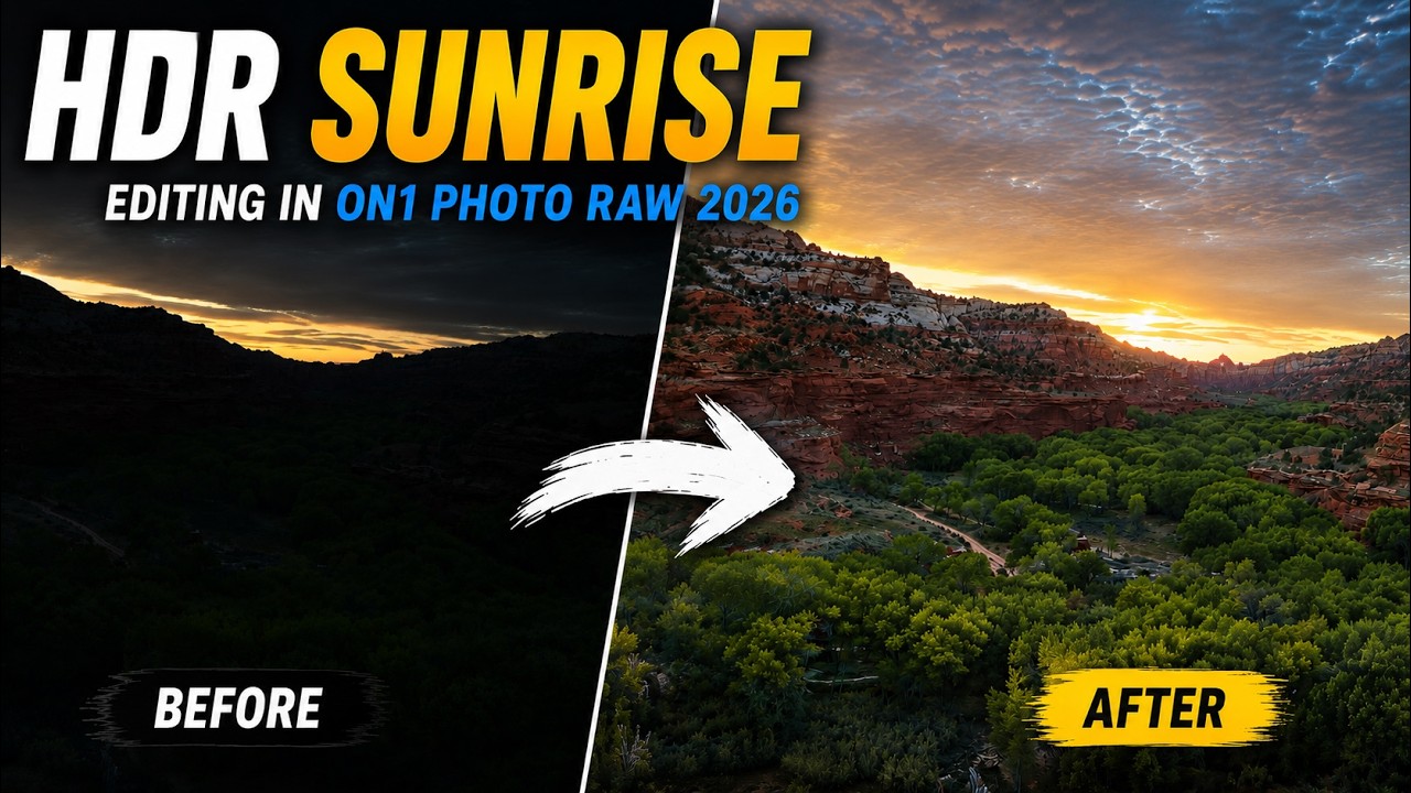 HDR Sunrise Photo Editing in ON1 Photo RAW 2026 | Landscape Photo Kit Sneak Peek