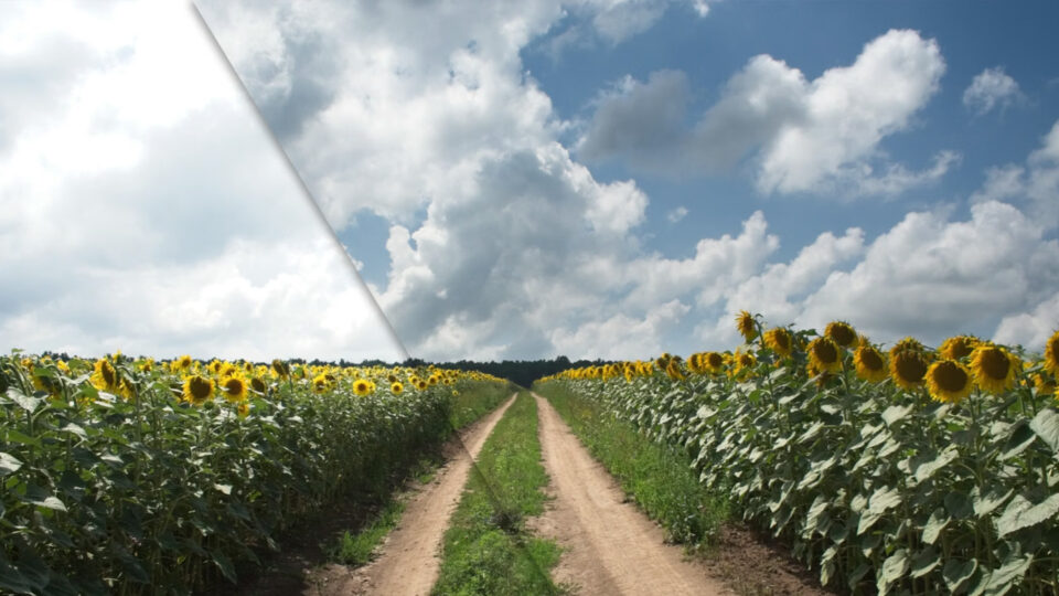 Landscape photo edited in ON1 Photo RAW showing recovery of a blown-out sky with improved clouds and detail