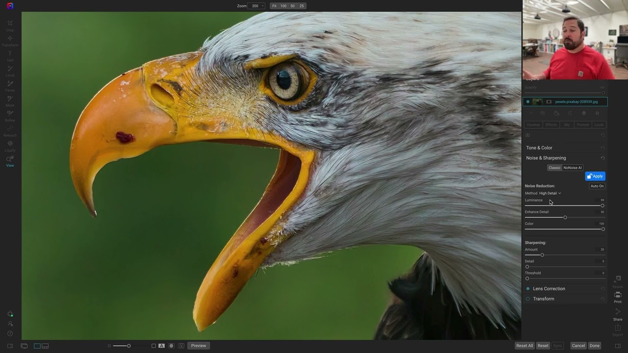 Using NoNoise AI on Non-Raw Files in Photo RAW